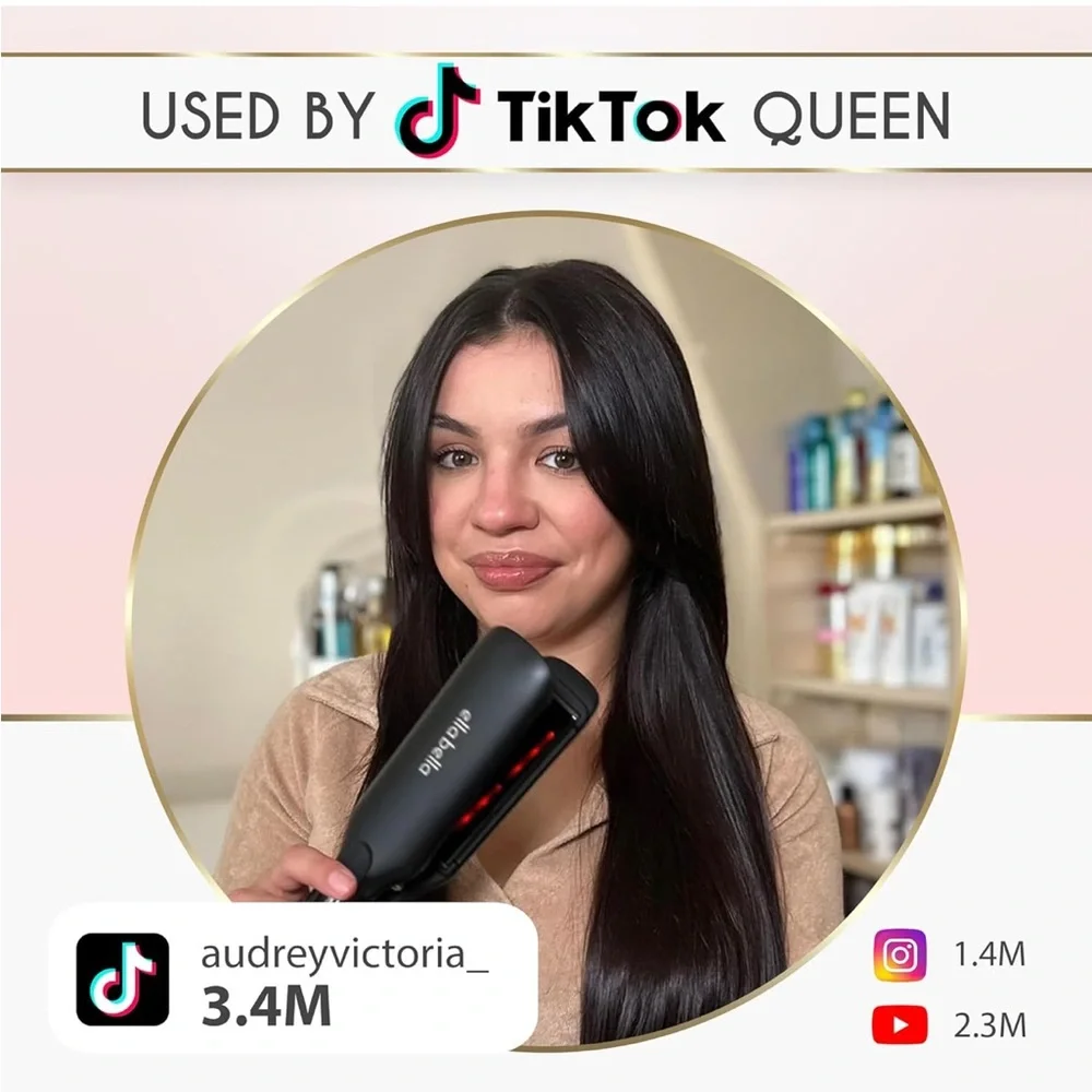 Titanium flat iron hair straightener - Picture 4 of 11